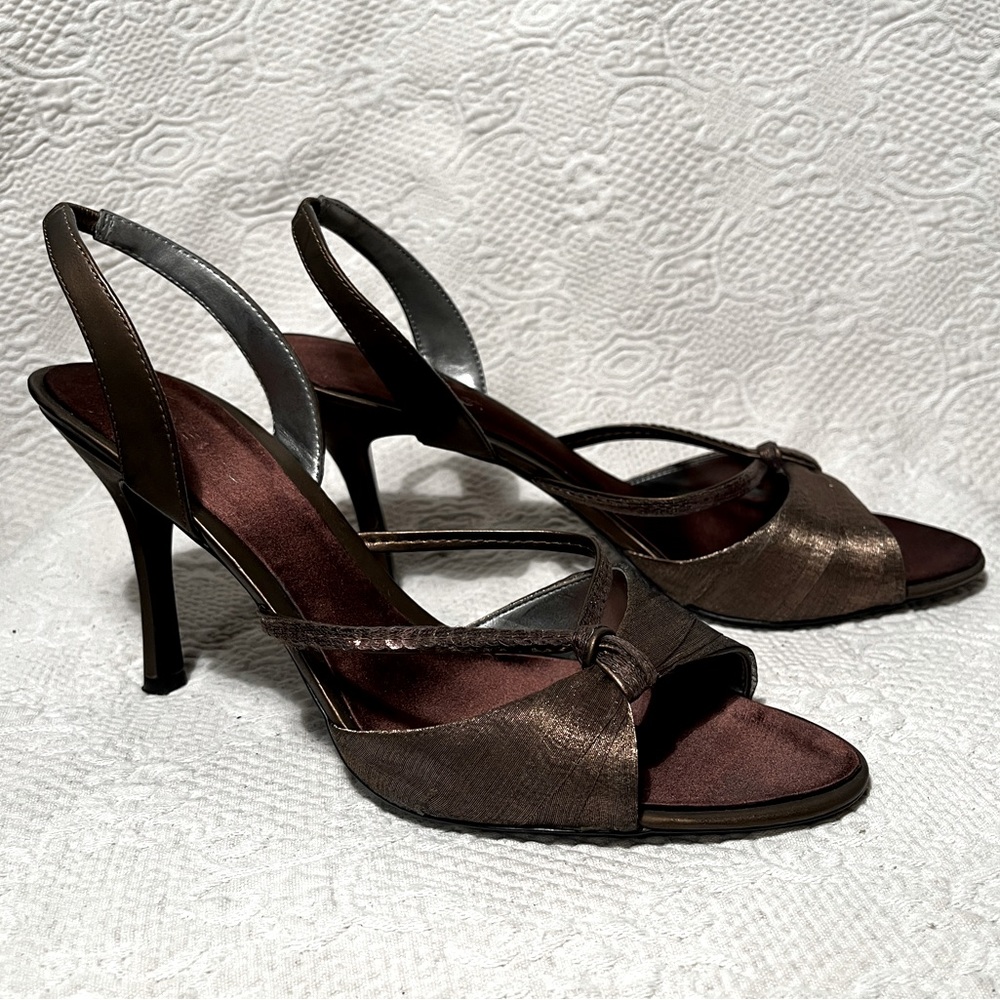 Nine West bronze/ sequin slingback dress sandal